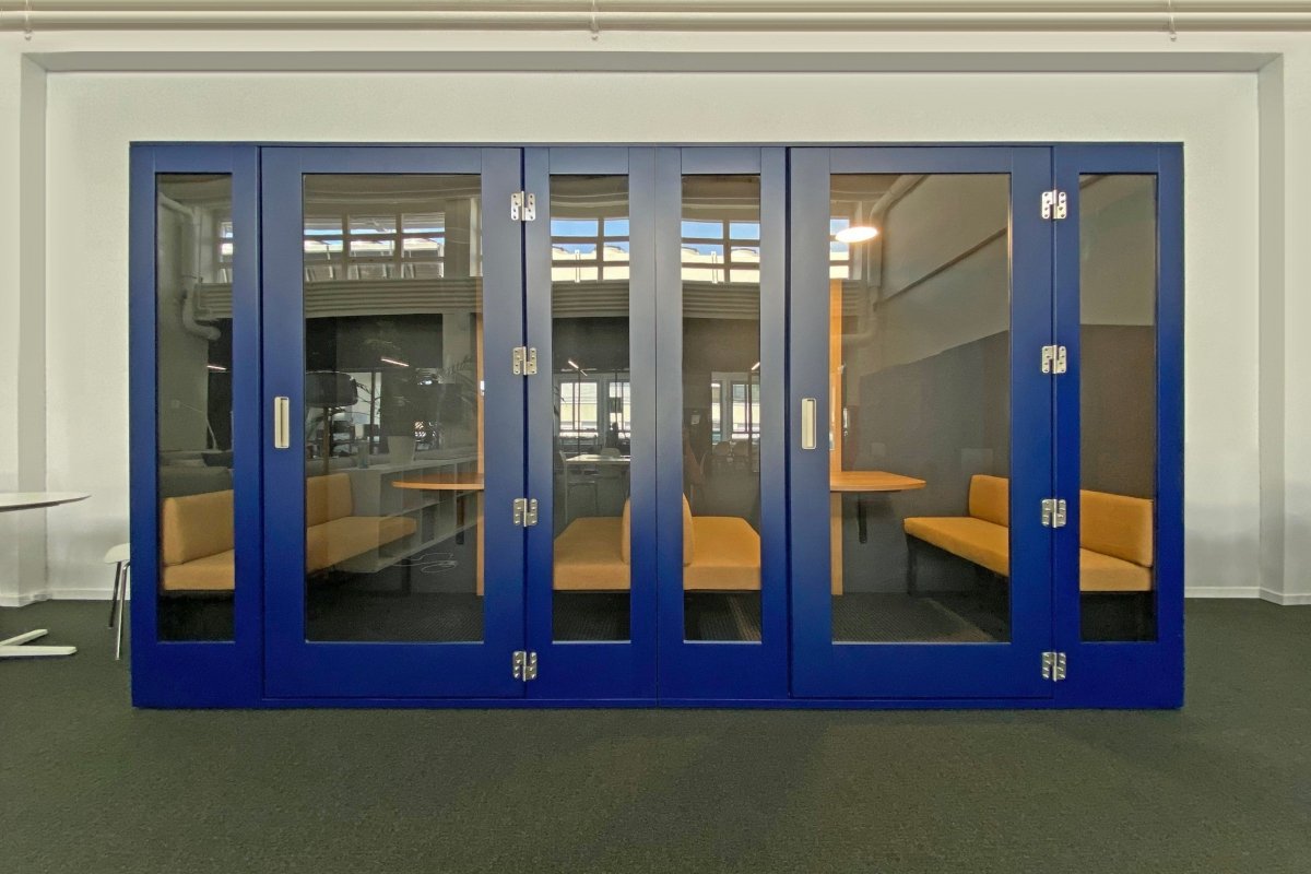 amden 4 person  meavo meeting podThat’s My Office Furniture, 360 Degree View storage, desk, chair