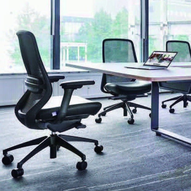 AX Operator Office Chair with Black Frame and Black Fabric