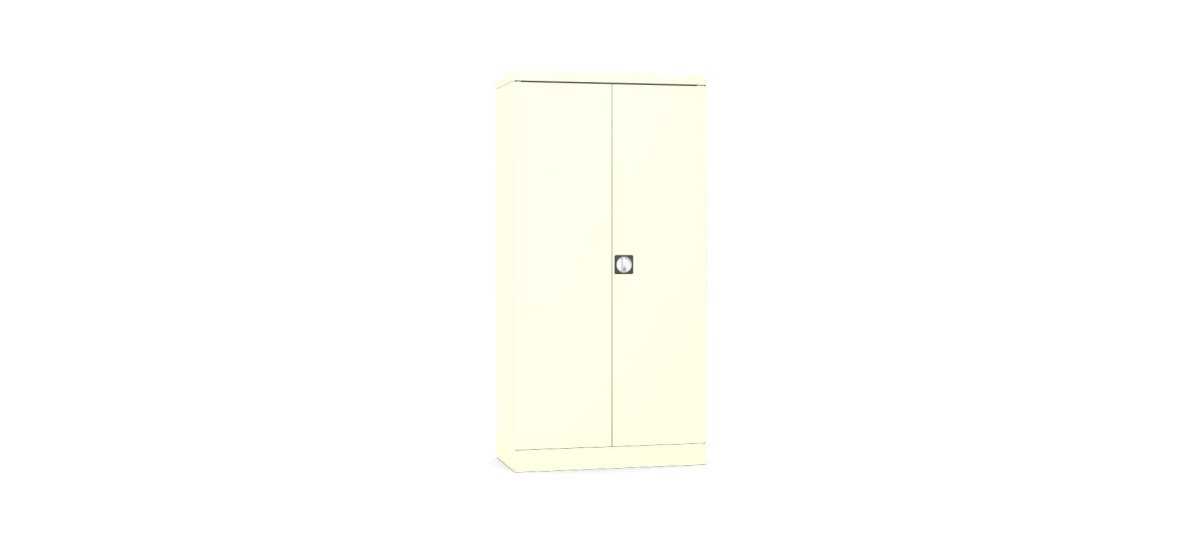 Silverline Kontrax Office Stationery 2 door Tall  Cupboard 3 Shelf 183cm  CUEC7AGS-Cream