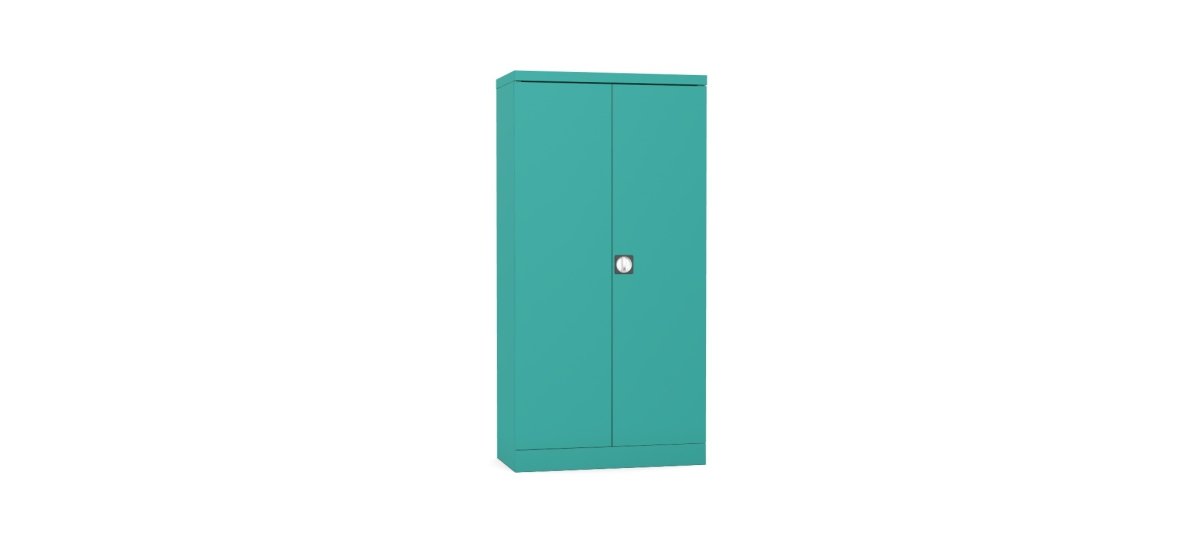 Silverline Kontrax Office Stationery 2 door Tall  Cupboard 3 Shelf 183cm  CUEC7AGS-verdigris