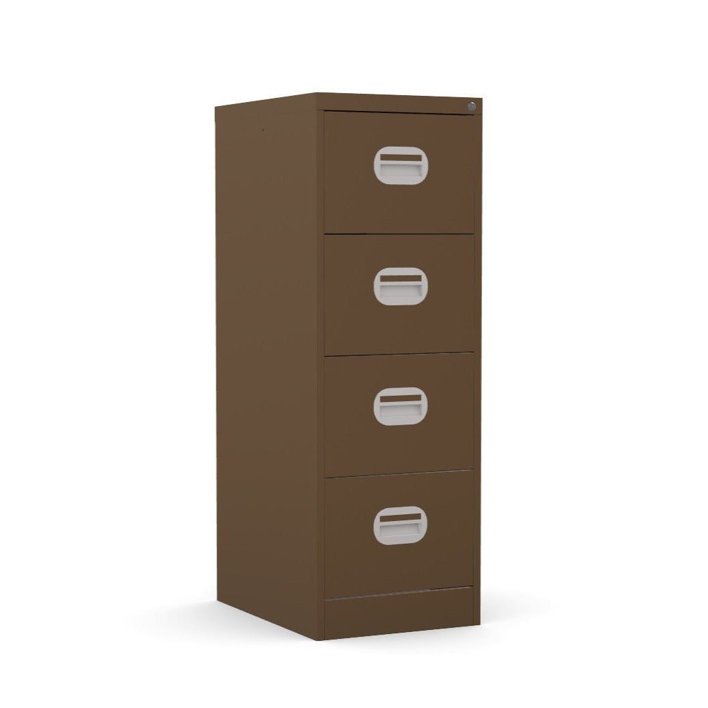 4 Drawer Filing Cabinet Metral locking FCEC4F-coffee