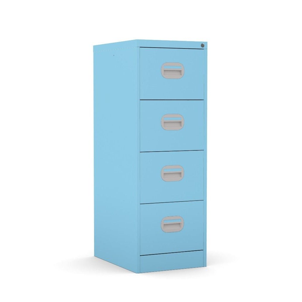 4 Drawer Filing Cabinet Metral locking FCEC4F-blue pale