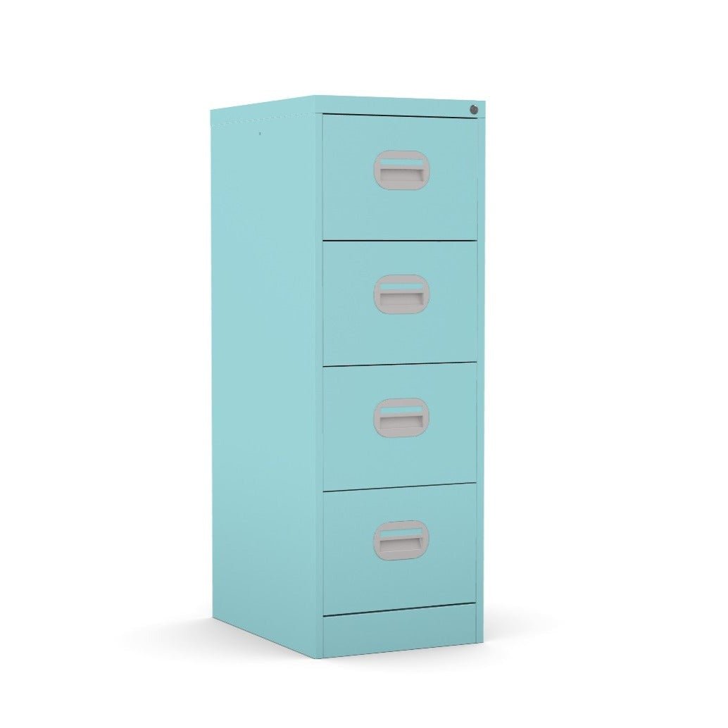 4 Drawer Filing Cabinet Metral locking  FCEC4F-turquoise