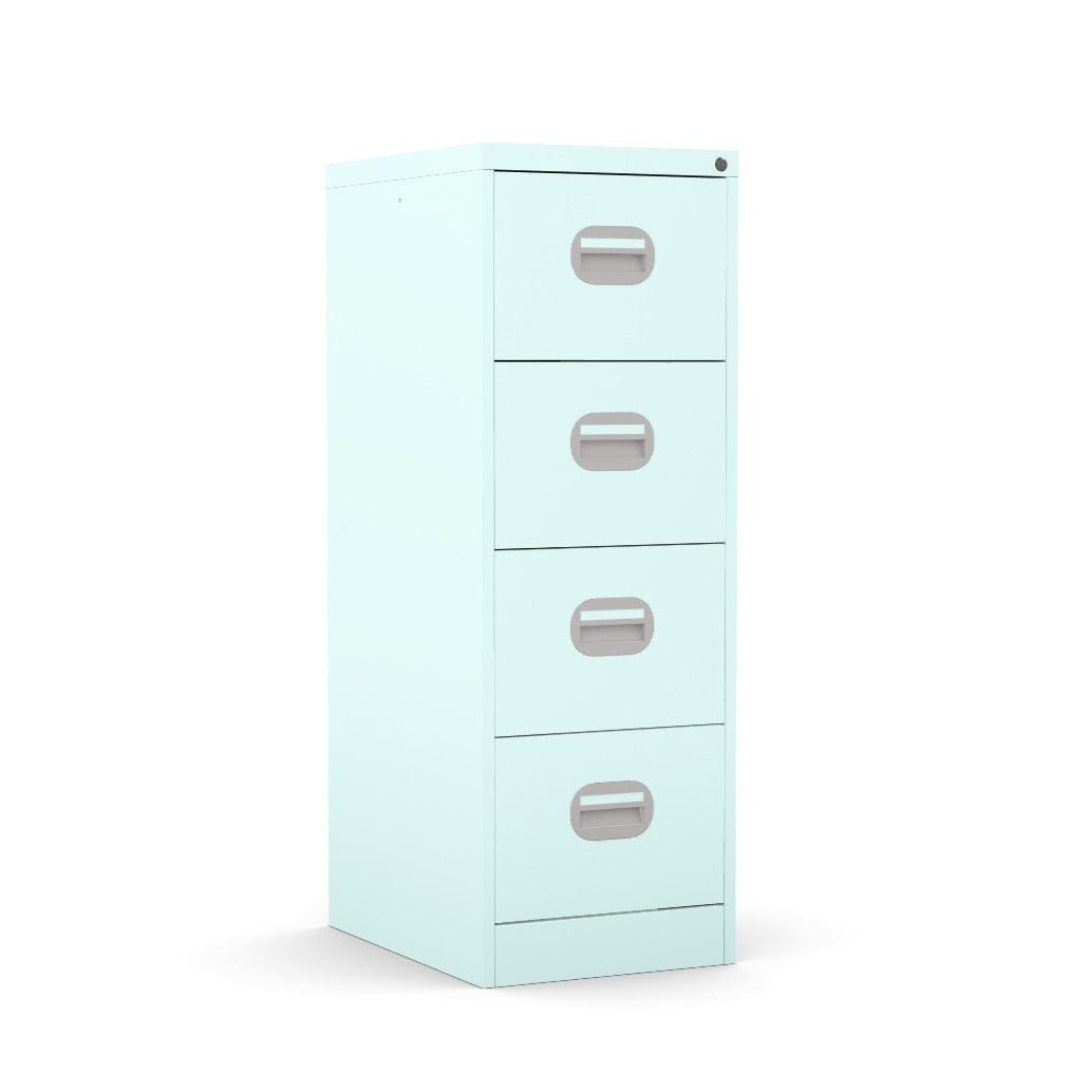 4 Drawer Filing Cabinet Metal locking FCEC4F-peppermint green