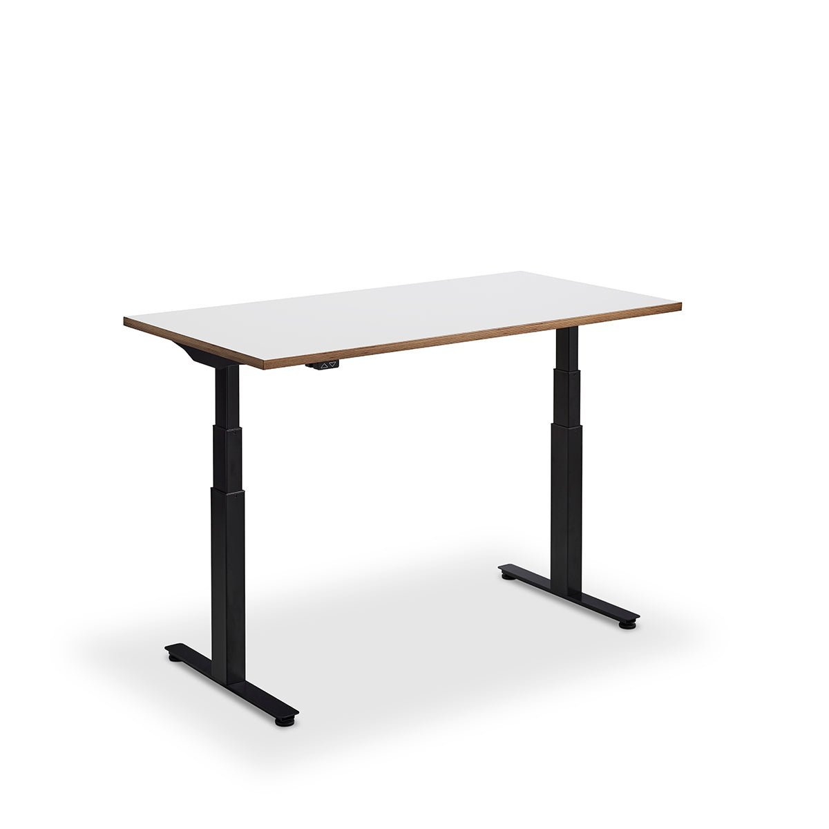 Height Adjustable Flyga Sit Stand Lavoro Design Desk 120cm wide 80cm Deep Concrete leg Black