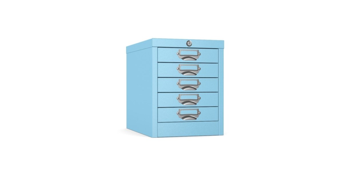 Silverline | Multidrawer | 5 Drawer |Locking | MDUR05LK | Blue Pale
