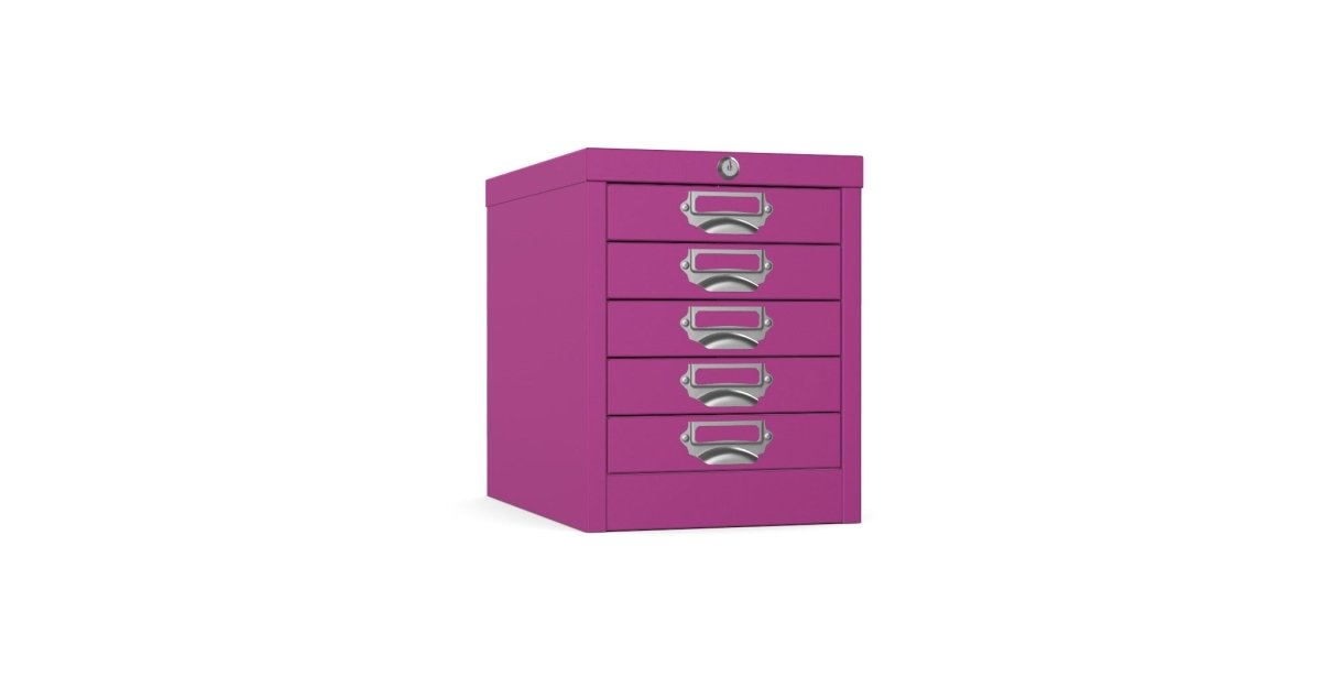 Silverline | Multidrawer | 5 Drawer |Locking | MDUR05LK | Purple