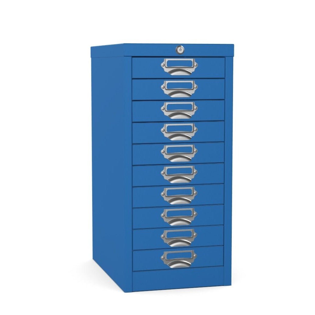 10 drawer locking multidrawer silverline blueThat’s My Office Furniture, 360 Degree View storage, desk, chair