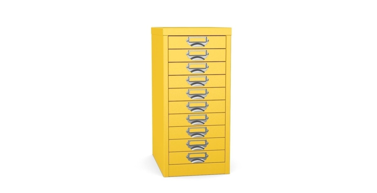 Multidrawer  Storage Cabinet 10 Drawer by Silverline MDUR10 Lemon Yellow