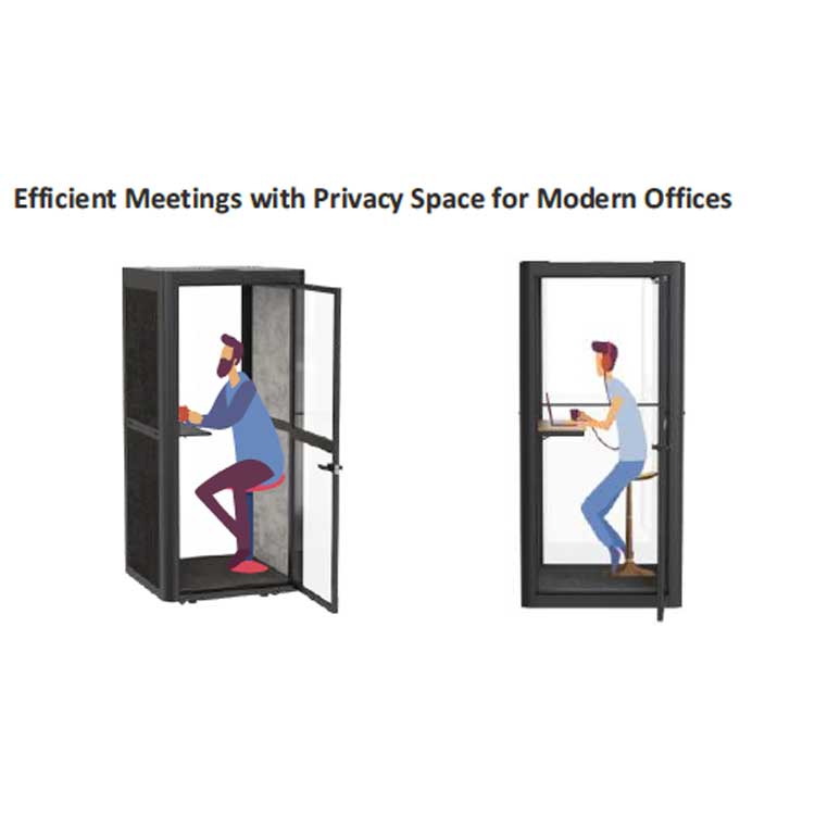 Privacy Office Phone Booth TMOEPD101 sit or standThat’s My Office Furniture, 360 Degree View storage, desk, chair