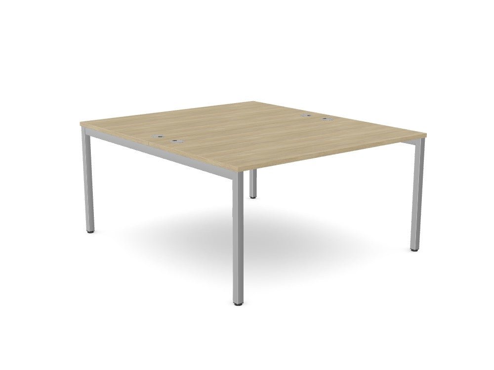C - Sense Bench - Stocked (Starter) - SKU: Product Code: CSE - 2PB - LEO - TP1480/UO/SLV - > 2x Top: CSE - TP1480/UO , 2x Beam: CSE - B1400/SLV , Leg: CSE - LEO1600/SLV