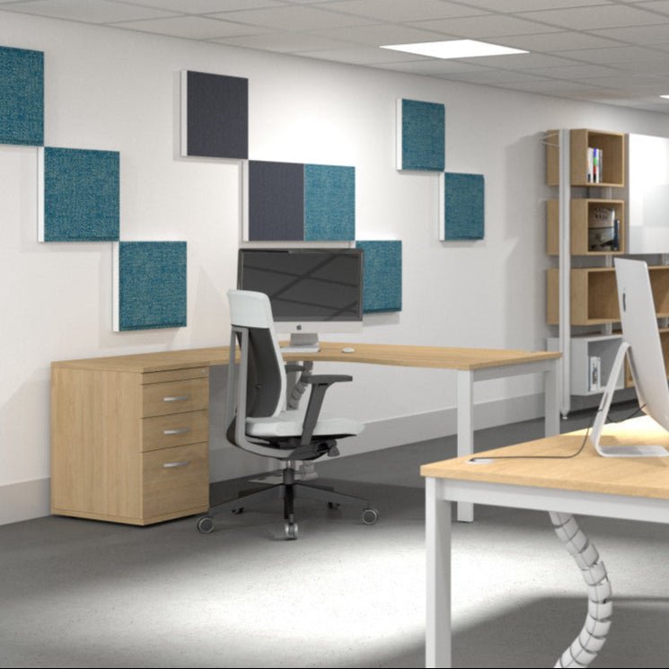 Switch Crescent Office|Home Desk  LH|RH with Pedestal S-CRSC-LEA-OP16-18