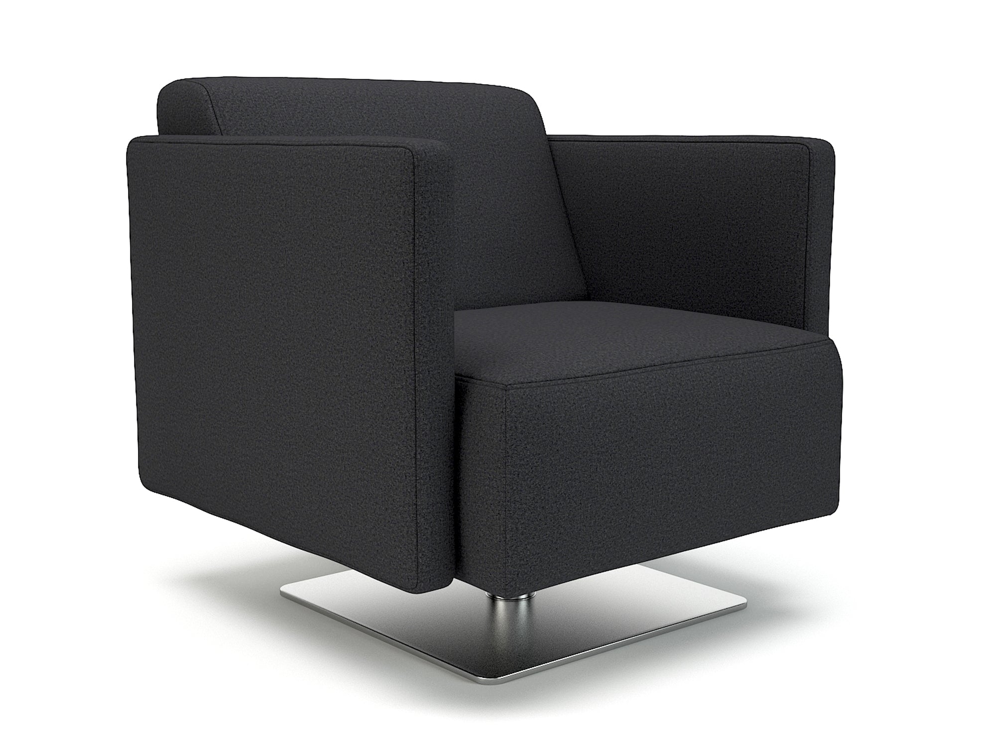 Office furniture napa-slim-arm-75cm-wide-swivel-armchair-in-warwick-dolly-fabric-with-socket Dynamic Colour Ebony