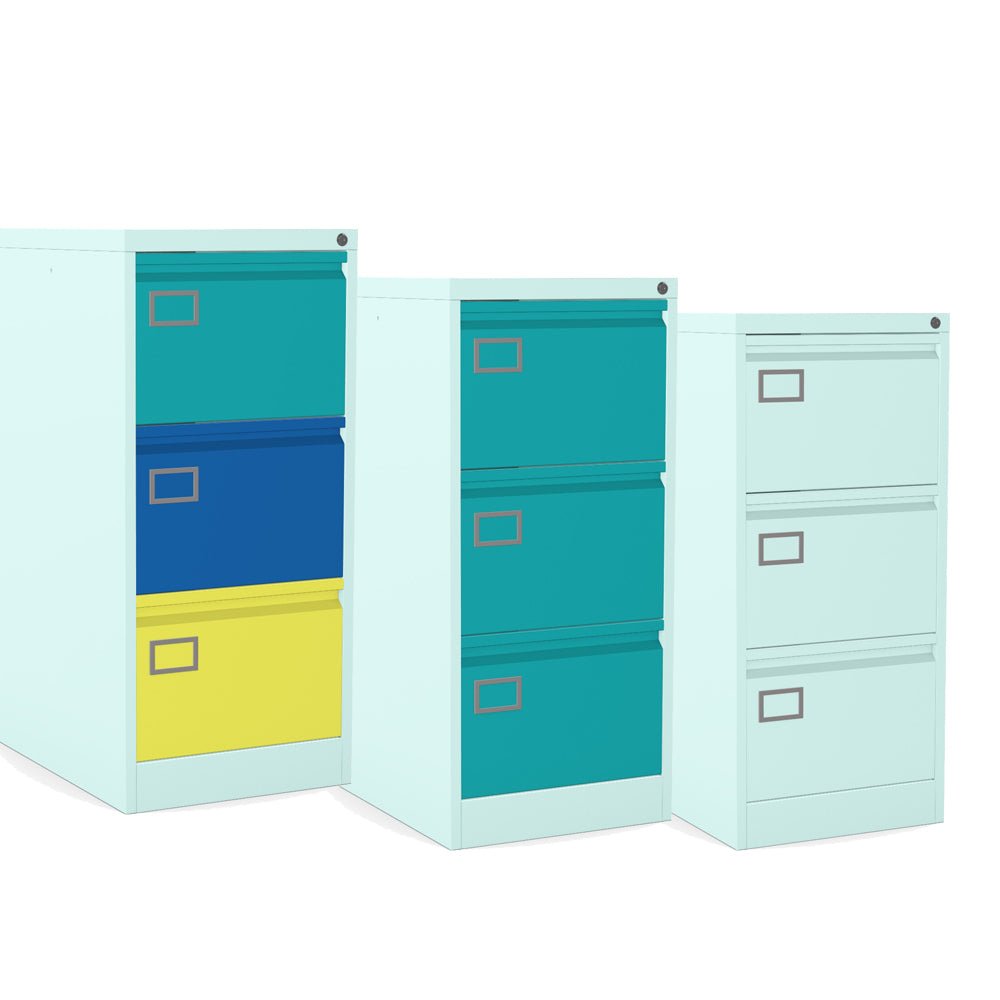 Premium 3 Drawer Filing Cabinet 360° View & AR Silverline  Executive FCEX3F 2 Office Furniture