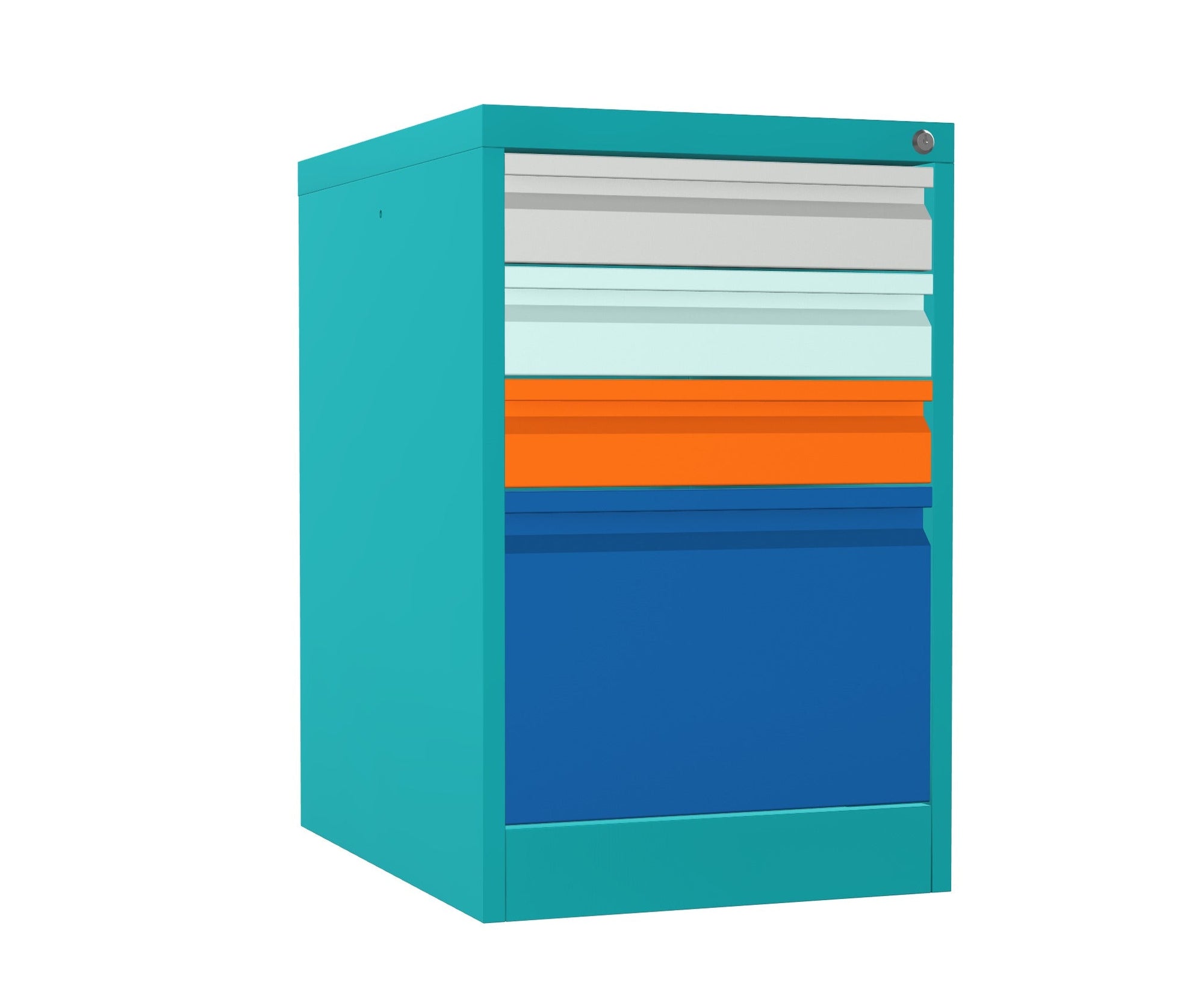 Home Filer Ar & 360° View 3+1 Drawers Silverline M-Line Filing Cabinet Premium FCLM1F- 5 Office Furniture