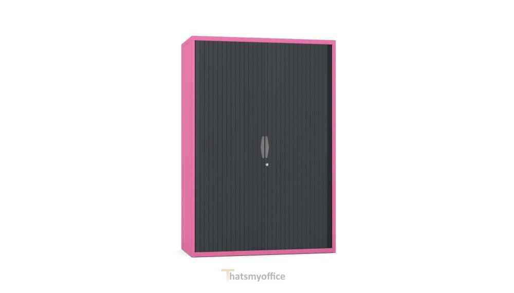 SilverlineCupboard  Freedom Side Opening Tambour 131cm High FR40OWT- 2 Office Furniture