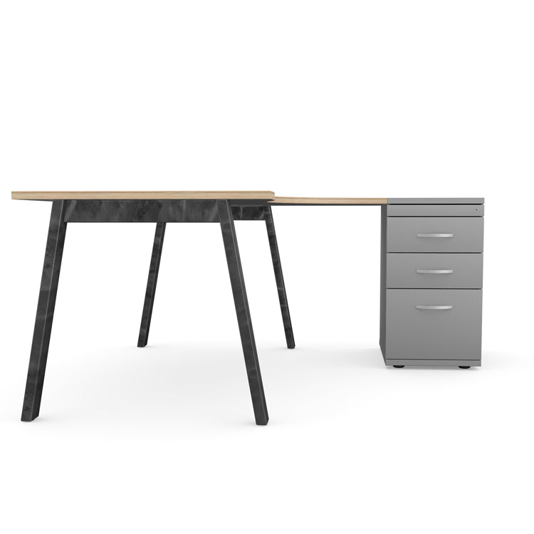 Switch Crescent Desk A Frame LH or RH with Pedestal S-CRSC-LEA-TP16-20 3 Office Furniture and Home Remote Working