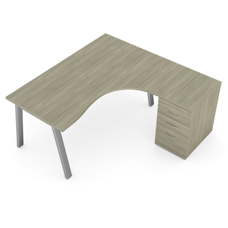 Switch Crescent Desk A Frame LH or RH with Pedestal S-CRSC-LEA-TP16-22 5 Office Furniture and Home Remote Working