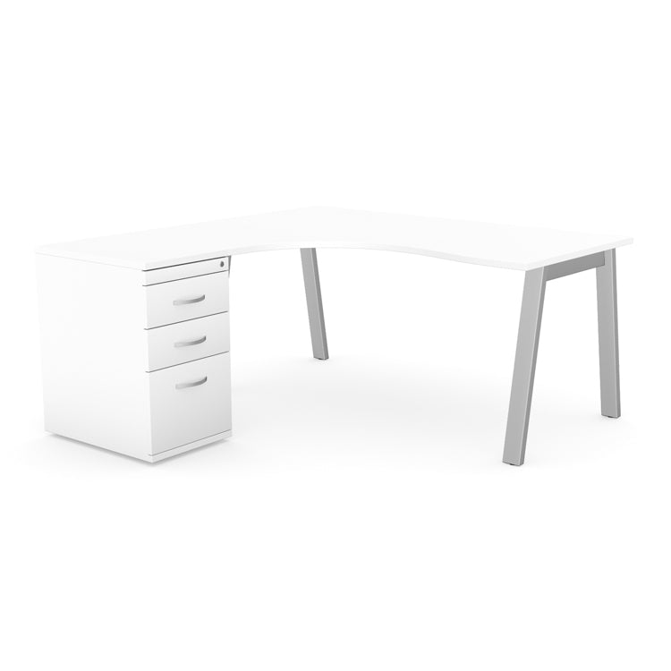 Switch Crescent Desk A Frame LH or RH with Pedestal S-CRSC-LEA-TP16-21 4 Office Furniture and Home Remote Working