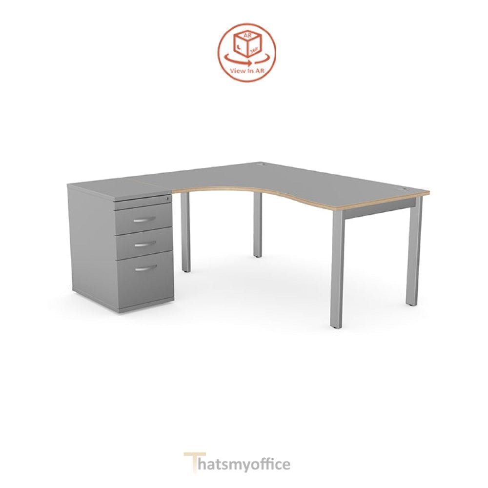 Switch Crescent Desk Open Frame LH or RH with Pedestal S-CRSC-LEA-OP16-22 5 Office Furniture and Home Remote Working