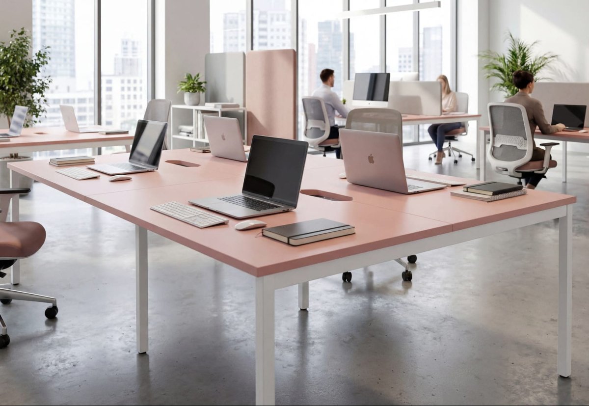 Bench Desks for Home Working | Modular C-Sense Uni Desk – THATSMYOFFICE
