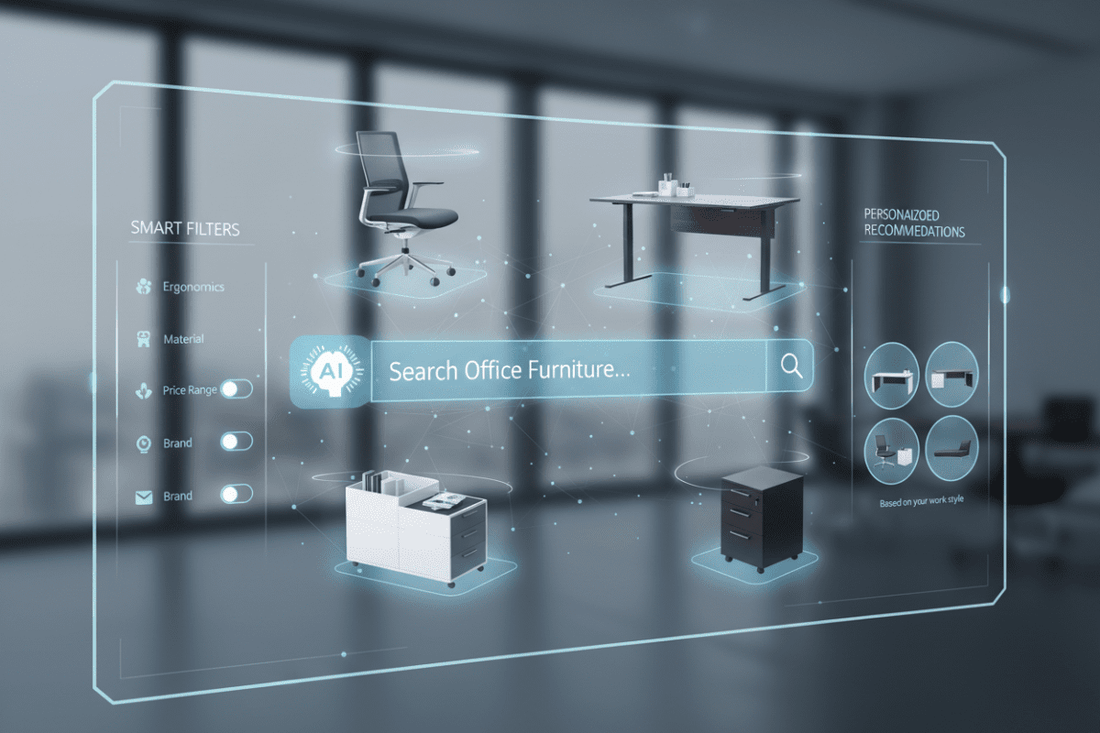 office furniture AI search and FAQ 