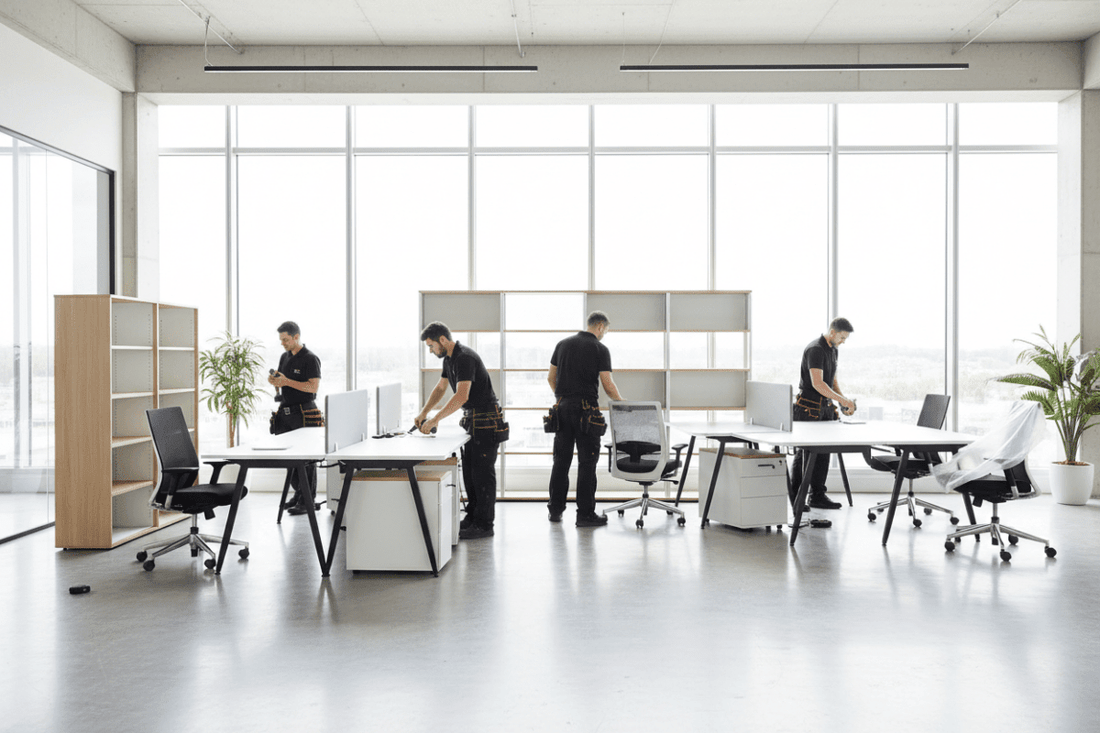 Installation on UK Office Furniture Projects from design to full installation and fit out, making teh whole process easy
