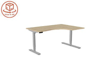 Height Adjustable corner desk for ergonomic workspaces at home. Office Furnture delivered and installed