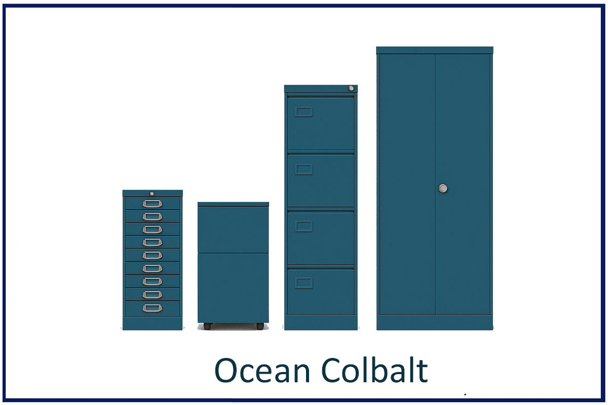 office storage solutions, metal filing, lockers, cupboards and tablours in colour. Choose your colour cobalt