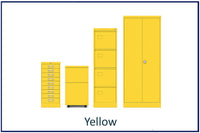 office storage solutions, metal filing, lockers, cupboards and tablours in colour. Choose your colour yellow