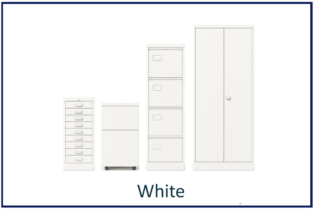 office storage solutions, metal filing, lockers, cupboards and tablours in colour. Choose your colour white
