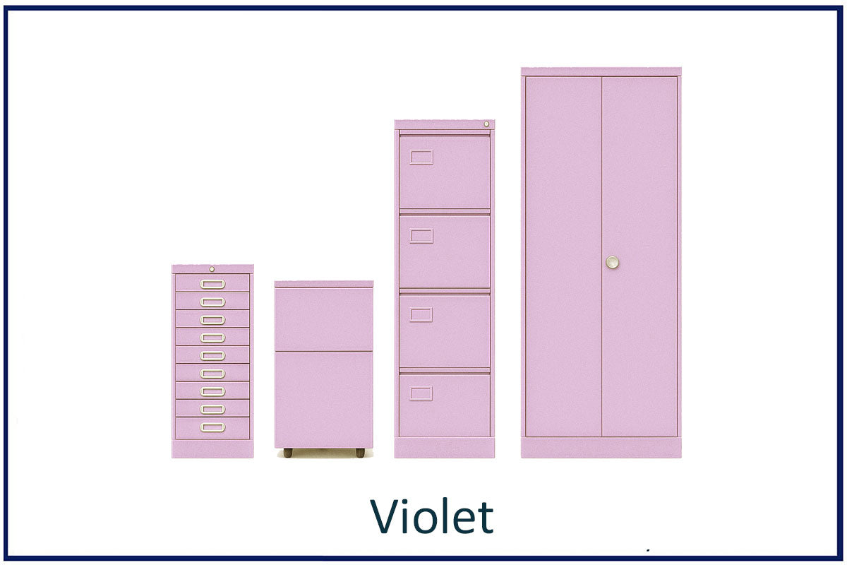 office storage solutions, metal filing, lockers, cupboards and tablours in colour. Choose your colour violet