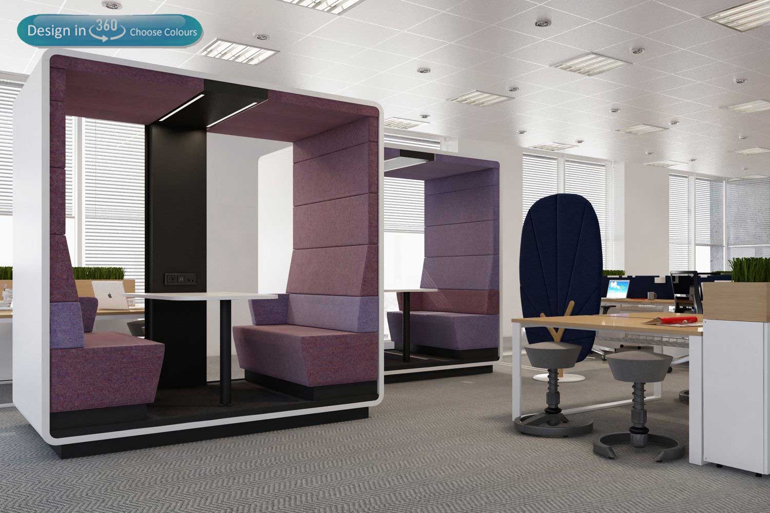 Twin 2 Person Meeting POD  acoustic meeting spaces form that my office , create quiet spaces to work