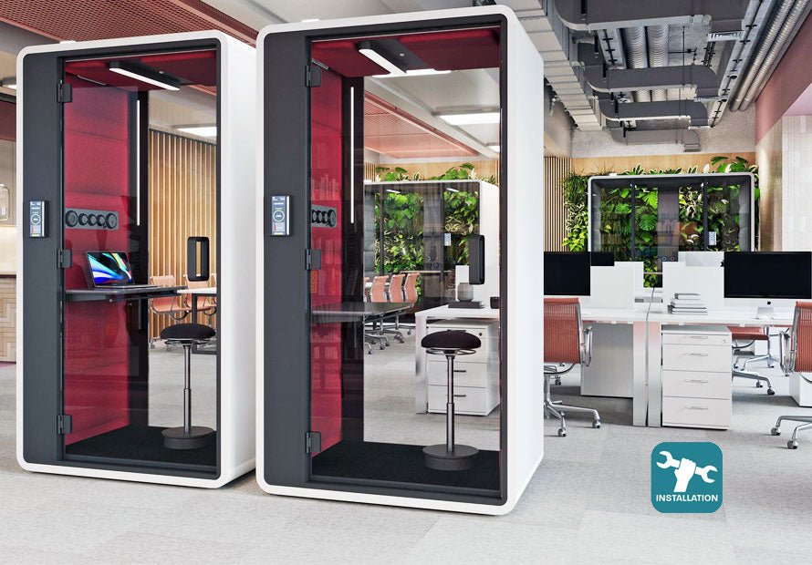Quite spaces, custom hush meeting room pods from thats my office in 360 degree view, we plan install and help