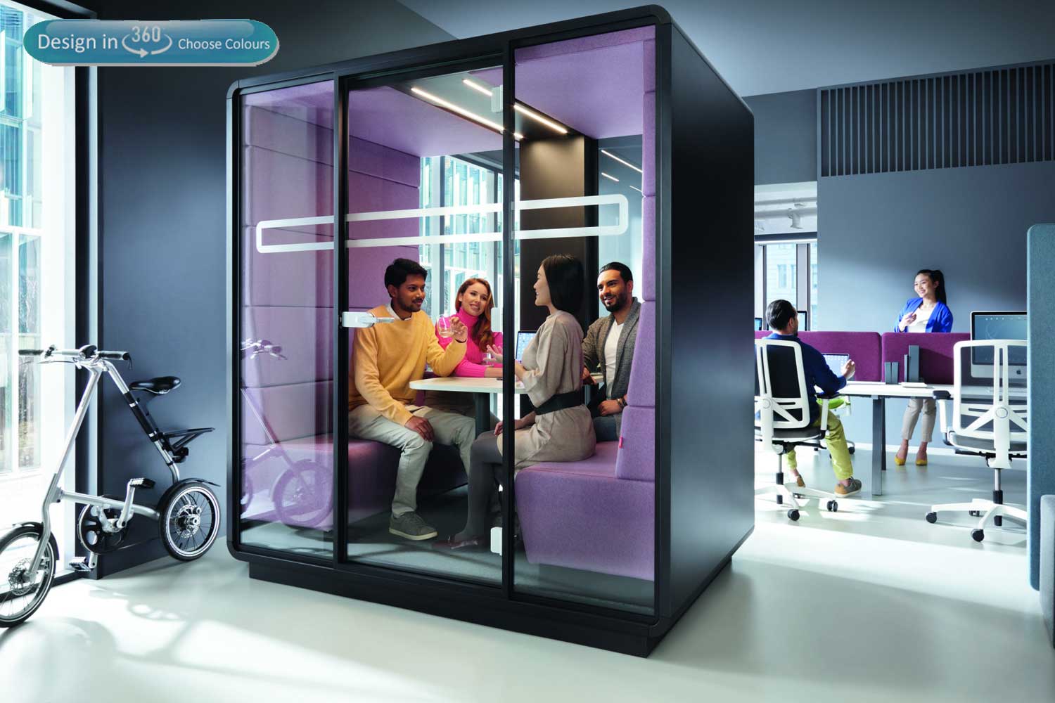 Twin 2 Person Meeting POD  acoustic meeting spaces form that my office , create quiet spaces to work