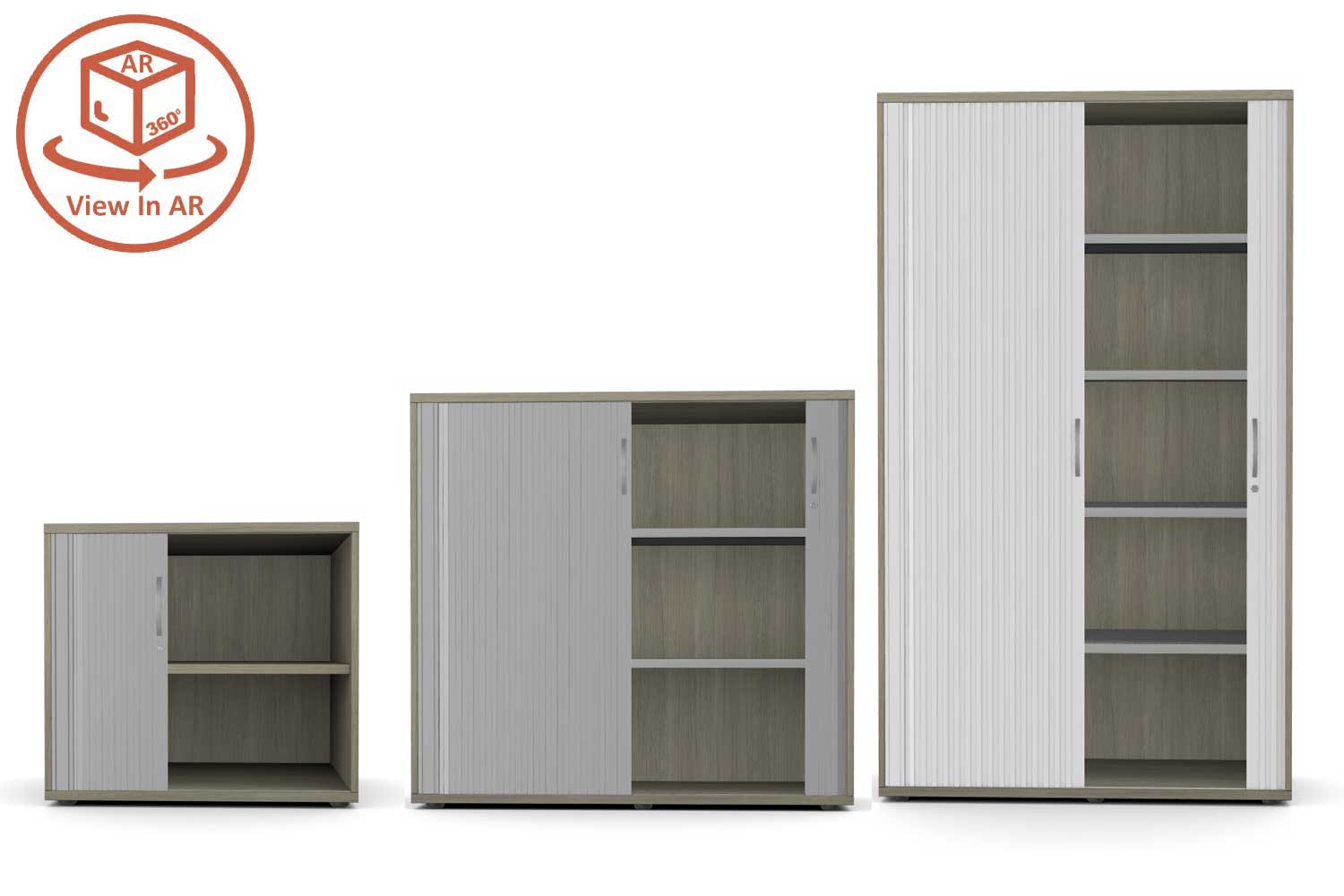 Wooden tambour cupboards from thats my office, create your storage in 360 degree view, office furniture done differently