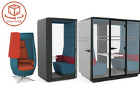 Hush Meeting Room and Acoustic Pods for quite spaces in teh office. Delivered and assembled by Thats My office