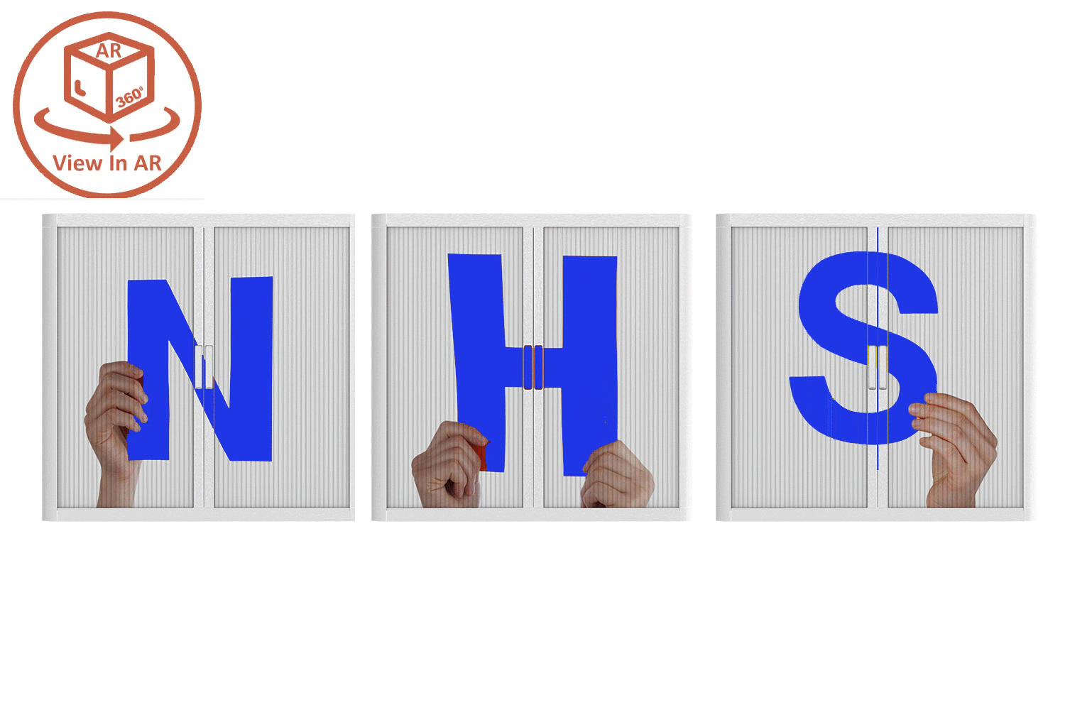 NHS Image Tambours furniture Storage , create inspired workplaces and create a positive atmosphere with colourful storage