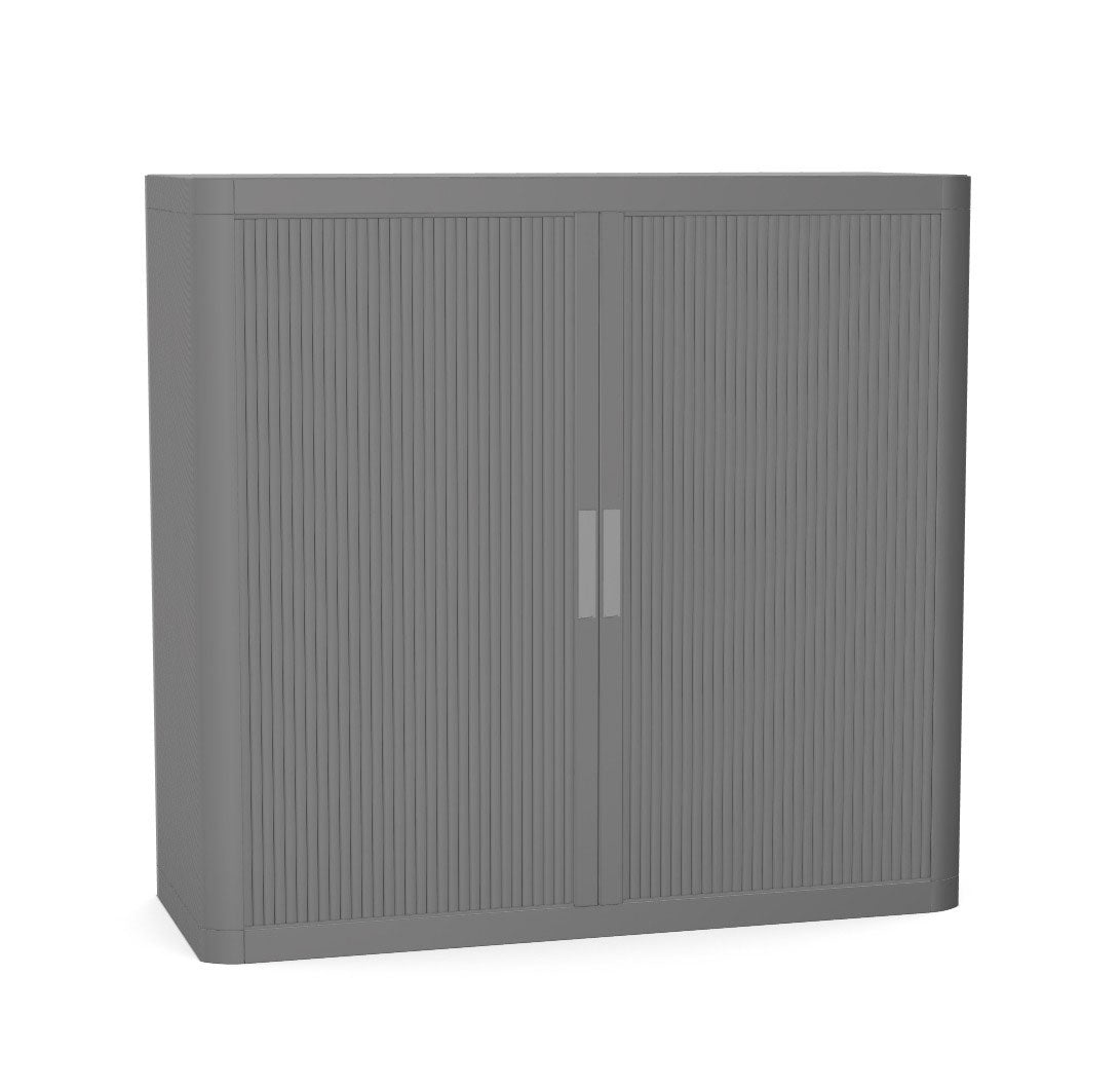 Office Cupboard Tambour Low 100cm Sliding Door Cabinet Create Colour Combinations  Black Black