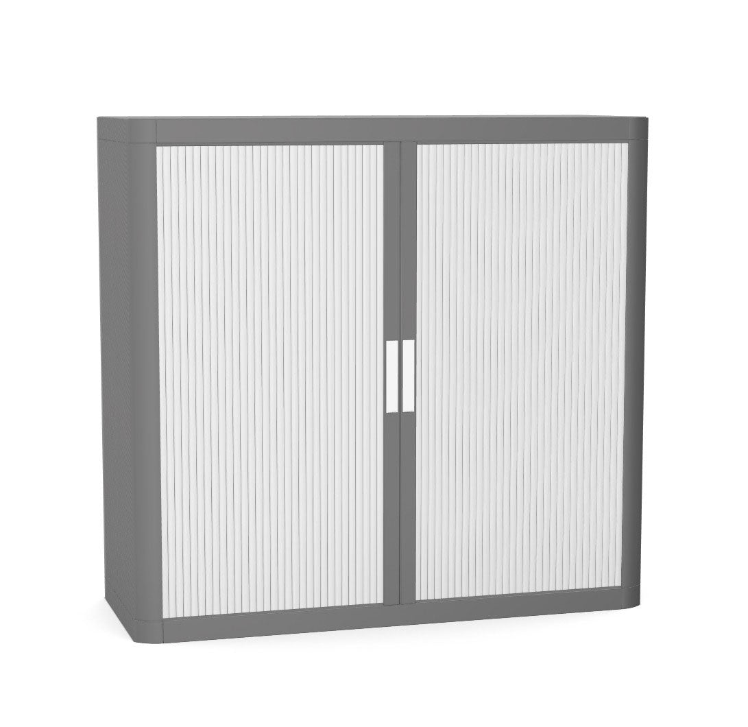 Office Cupboard Tambour Low 100cm Sliding Door Cabinet Create Colour Combinations  Black White