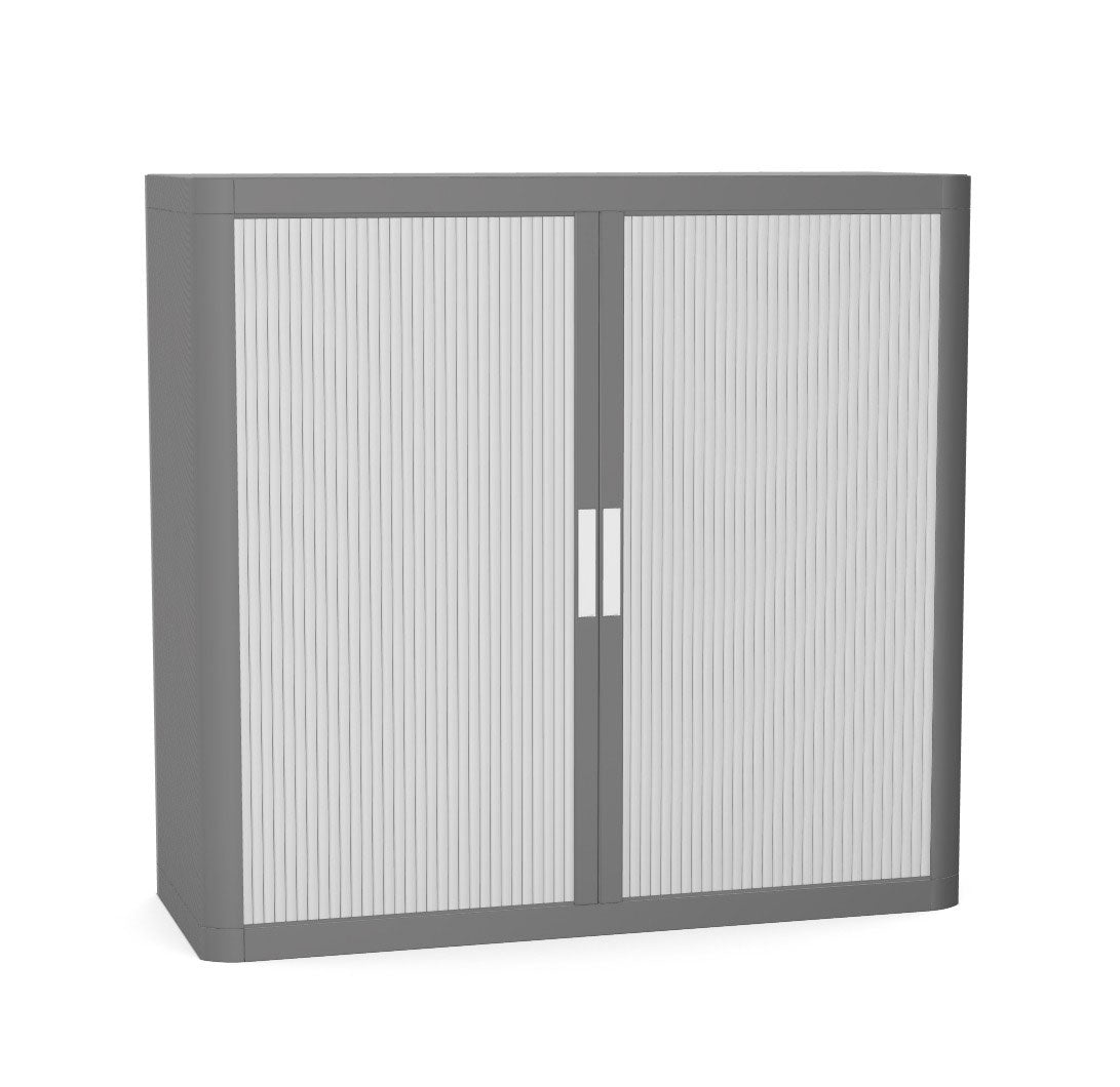 Office Cupboard Tambour Low 100cm Sliding Door Cabinet Create Colour Combinations  Anthracite Orange
