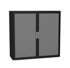 Office Cupboard Tambour Low 100cm Sliding Door Cabinet Create Colour Combinations  Anthracite Green
