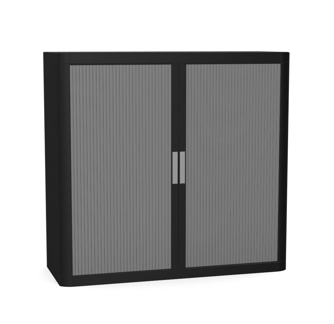 Office Cupboard Tambour Low 100cm Sliding Door Cabinet Create Colour Combinations  Anthracite Green