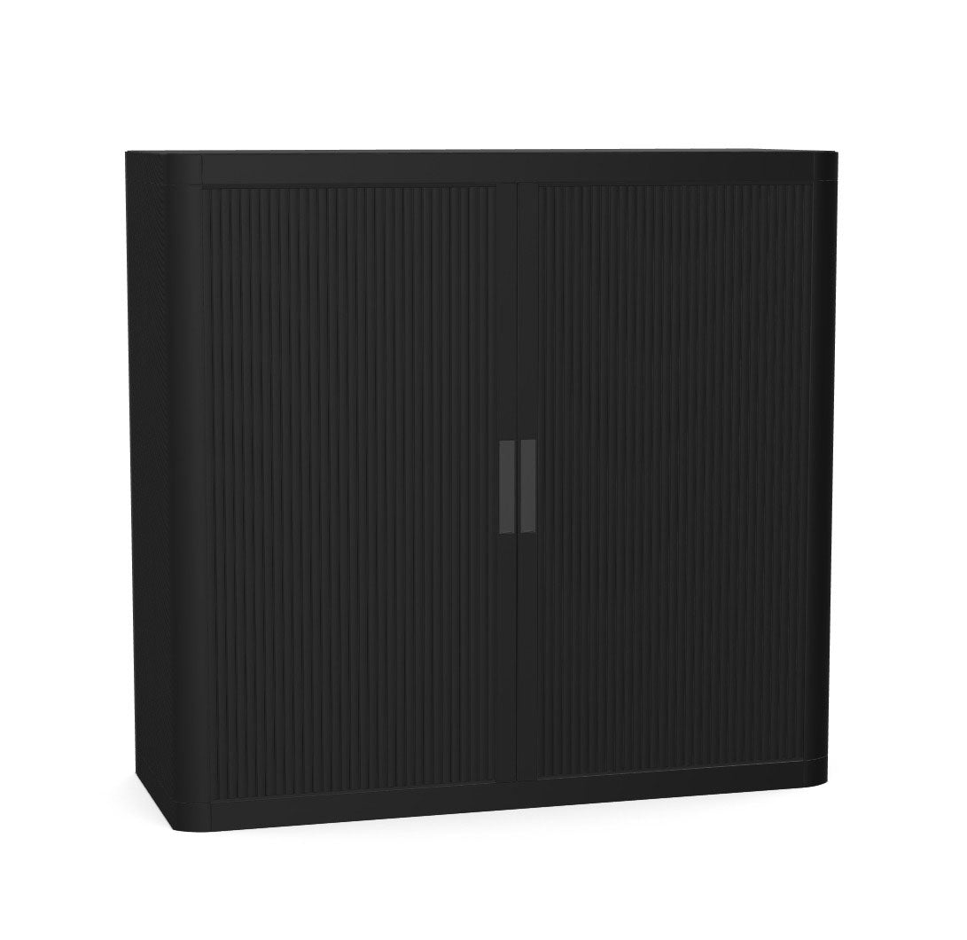 Office Cupboard Tambour Low 100cm Sliding Door Cabinet Create Colour Combinations  Anthracite Black