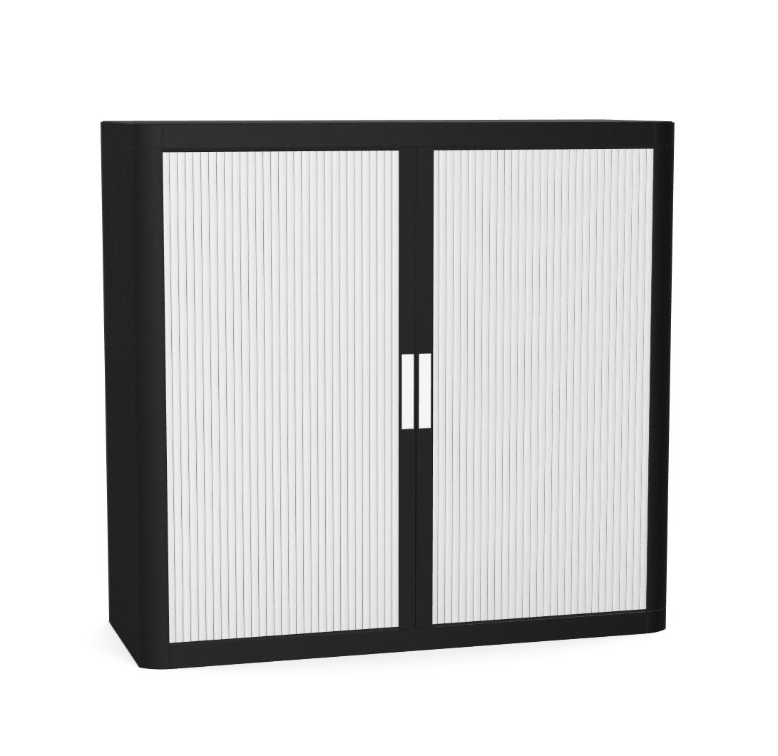 Office Cupboard Tambour Low 100cm Sliding Door Cabinet Create Colour Combinations  Anthracite Grey