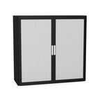 Office Cupboard Tambour Low 100cm Sliding Door Cabinet Create Colour Combinations  Grey Orange