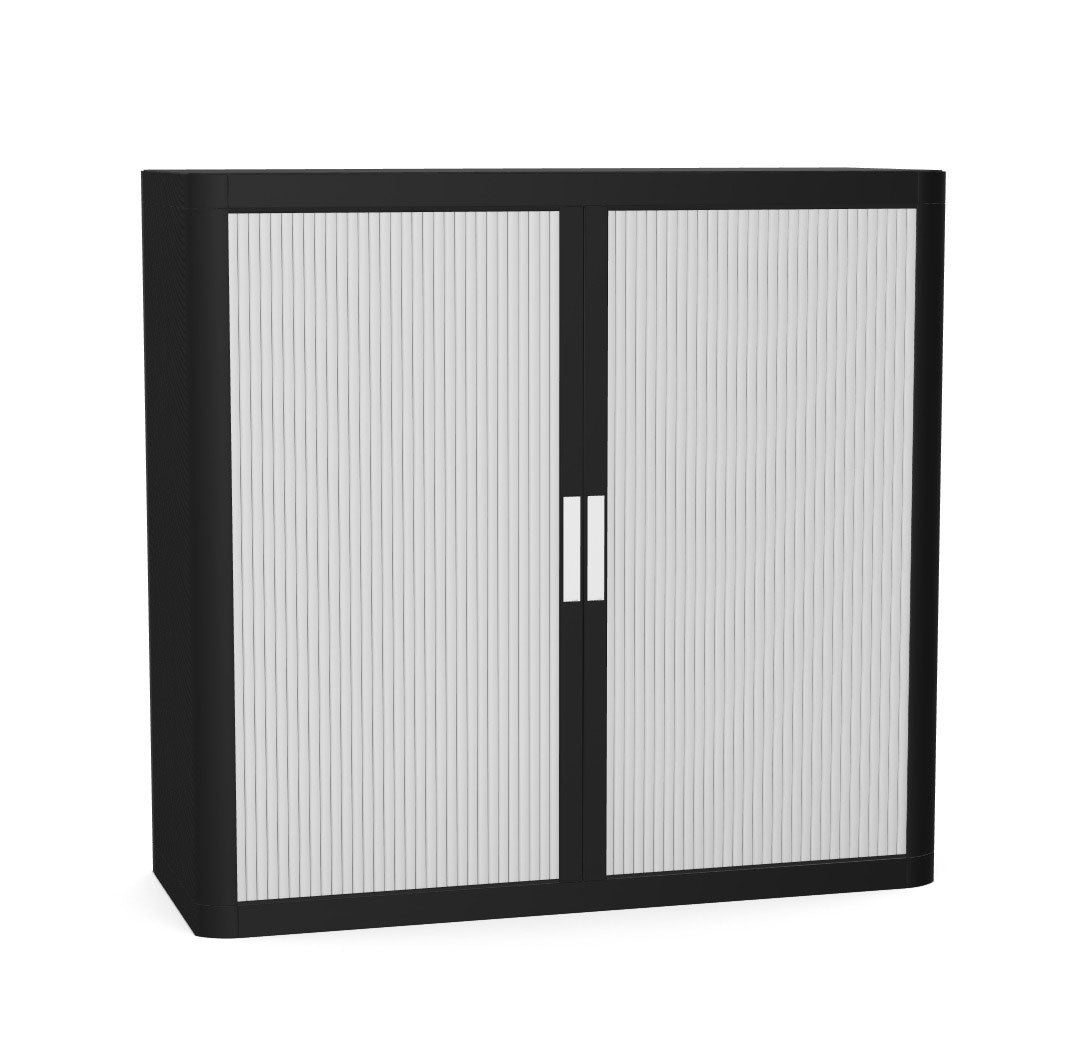 Office Cupboard Tambour Low 100cm Sliding Door Cabinet Create Colour Combinations  Grey Orange