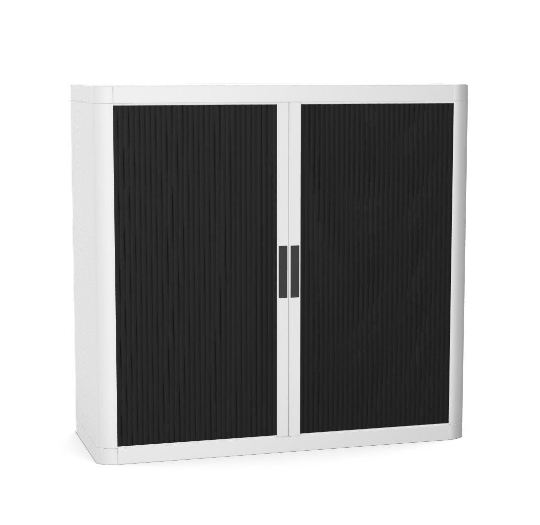 Office Cupboard Tambour Low 100cm Sliding Door Cabinet Create Colour Combinations  White Black