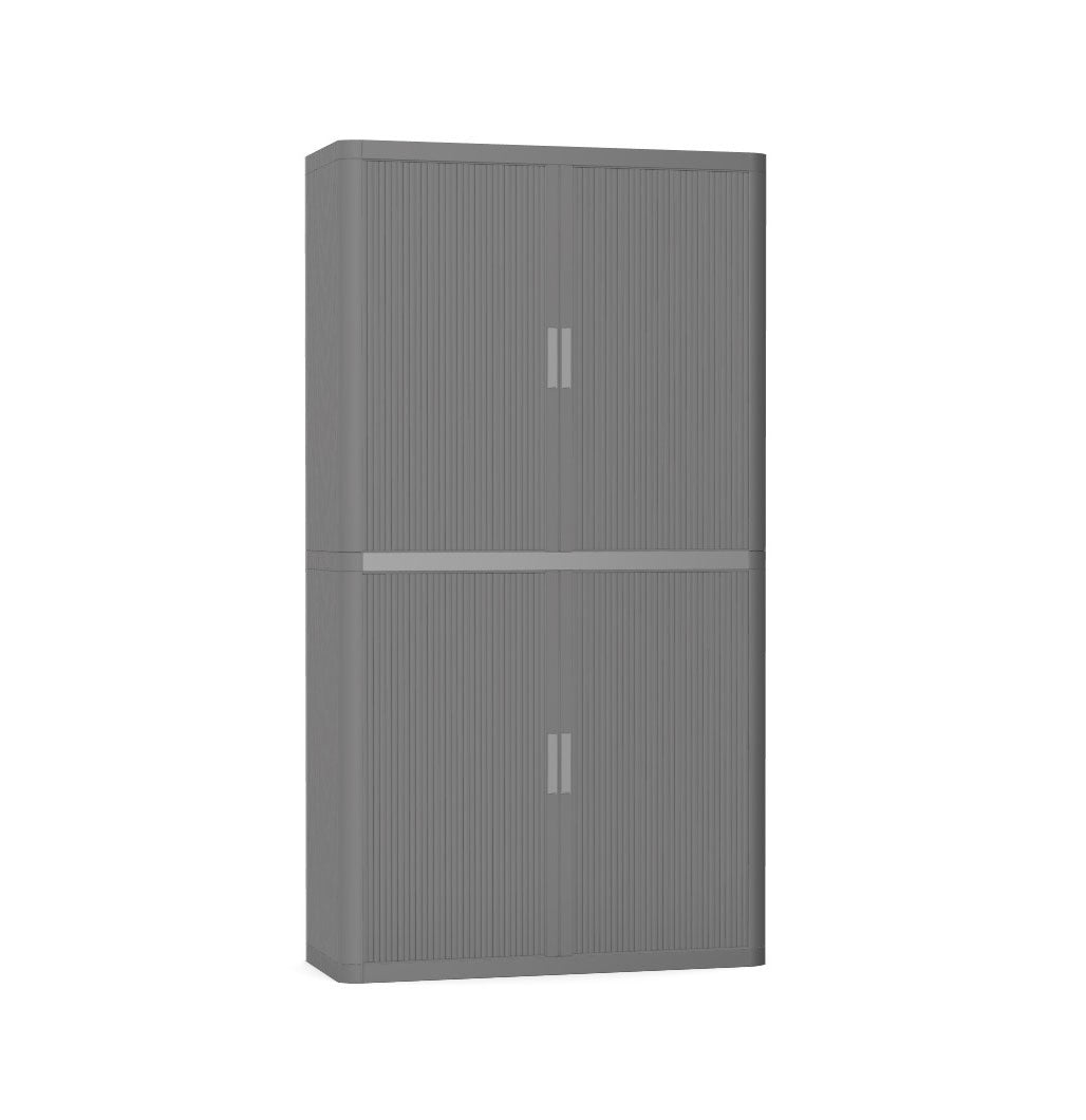 Colour Tambour Cupboard 200cm H with 4 shelves EOTAM2M TallPicture Tambour Cupboard