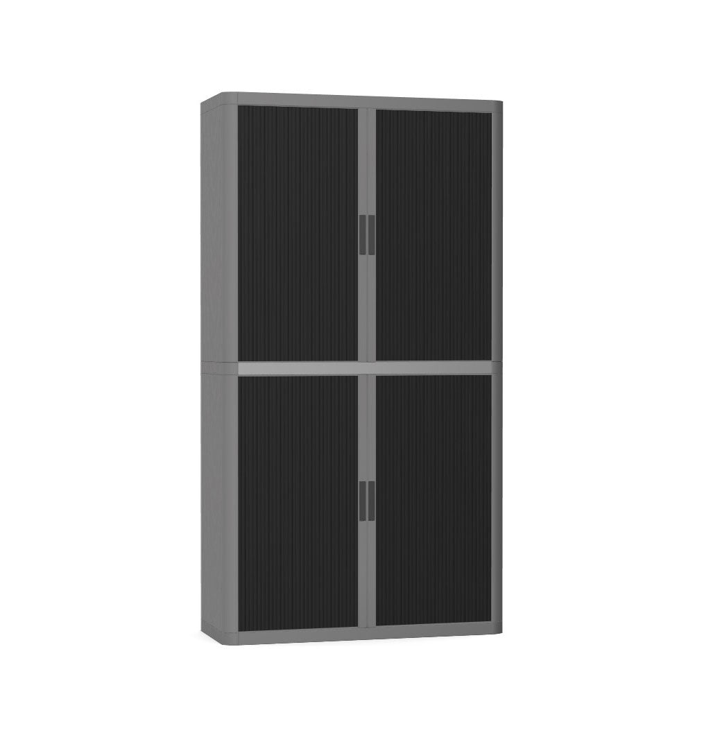 Colour Tambour Cupboard 200cm H with 4 shelves EOTAM2M TallPicture Tambour Cupboard